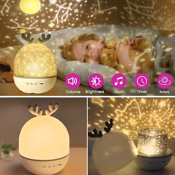 LED-projektor nattlampa present fjärrkontroll