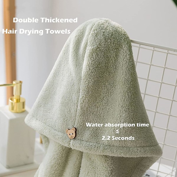 1 stk Hårtørrende håndklæder, hårtørrende turban, mikrofiberindpakning