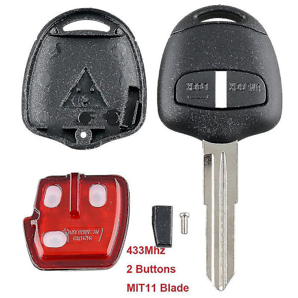 2 Painikkeen Auton Avaimen Kaukosäädin Avaimeton Avaimenpidike ID46:lla ja Akulla Mitsubishi Triton Pajero Outlander Asx Lancer Mit8 Lama