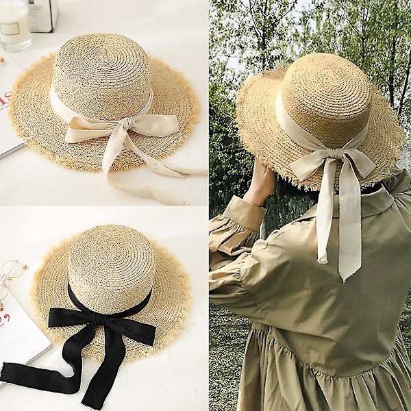 Halmhat til Solen Let Charmerende Dame Solhat Elegant Daglig Tilbehør