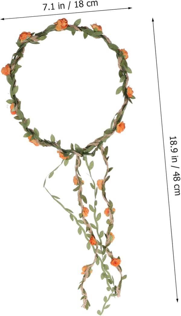 8 stk. rosenblomst pandebånd blomster hår tilbehør bryllup hår vin boho tilbehør pige pandebånd