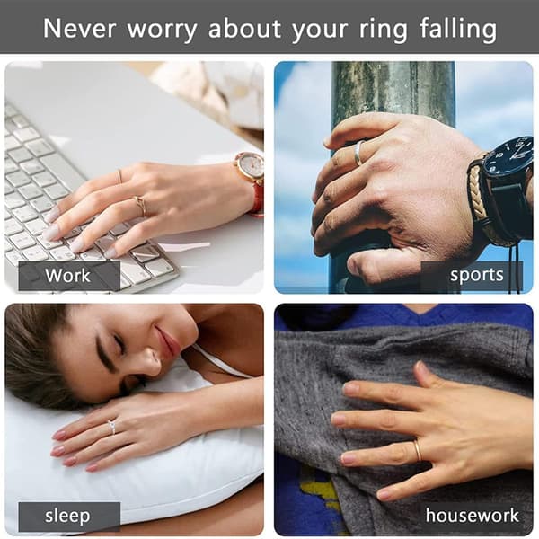 Ringjustering Usynlig Plast Ringjustering for Strammere Pasform til Smykkefremstilling