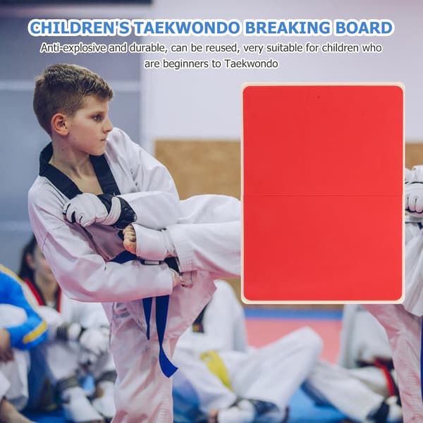 Taekwondo Breaking Board for Medium 10mm Red Plastic Training and Performance Board Portable