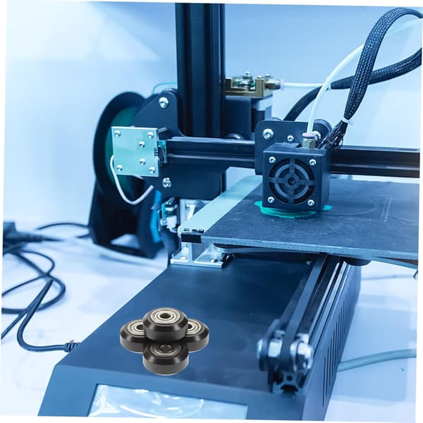 4 stk. rulleprintertilbehør Rullehjul for 3D-printer Lineærlagerremskive Passivt rundt rullehjul DIY-guide