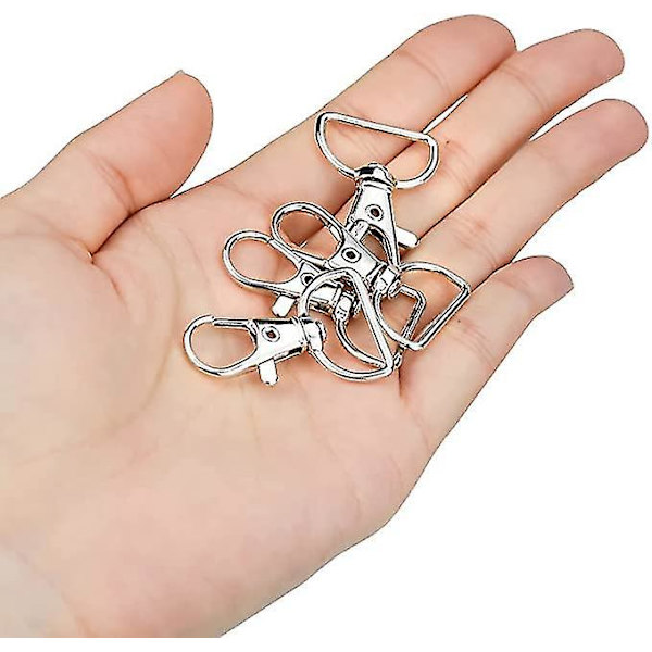 50 st Swivel Nyckelringar Spännen Trigger Snap Hooks D-Ring