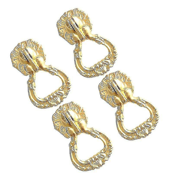 4 st Antik Inc Legering Handtag Låda Byrå Garderob Skåp Skåp Drag Handtag (guld)