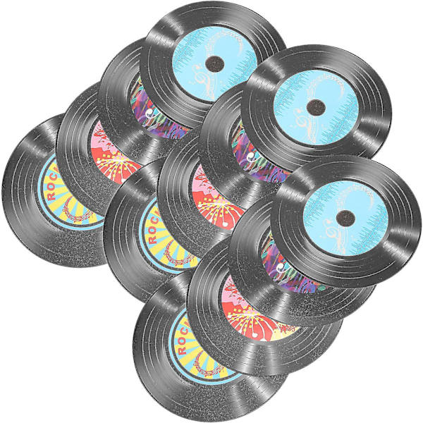 12 stk Vinylplader Retro Pladeophæng Plade Dekoration Til Bar