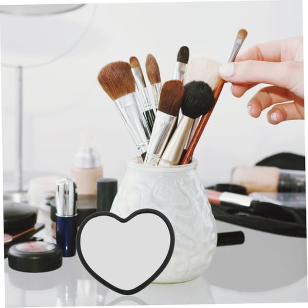 Hjerteformet Kompaktspejlsæt 4 stk. Mini Håndholdte Makeupspejle Bærbare Små