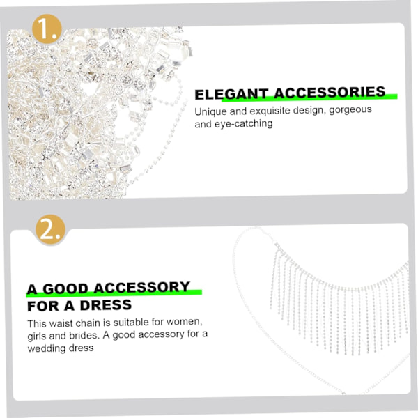 DIY Dekorativ Strass Midjekedja Strass Toffs Kedja Praktisk Design