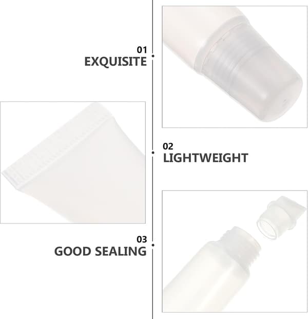 Tomme Lipglossrør 10 stk. Påfyllbare bærbare Lip Glaze-flasker 10 ml egnet for leppestift DIY og daglig bruk