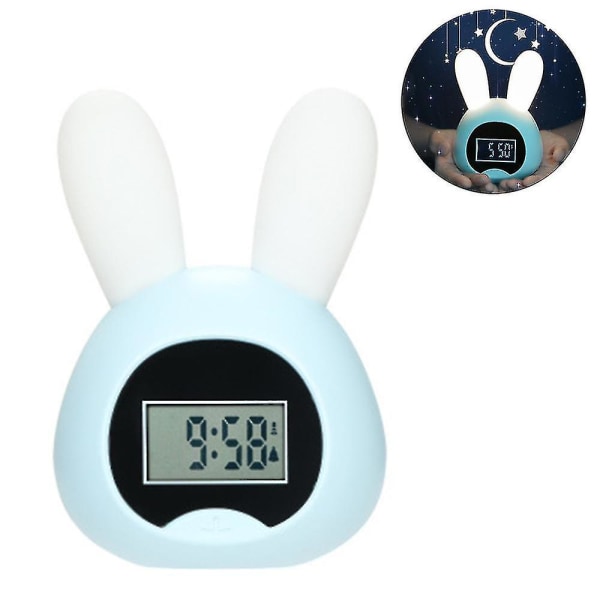 Lasten valoherätyskello söpö, kani herätyskello USB LED herätyskello Creative Rabbit yölamppu