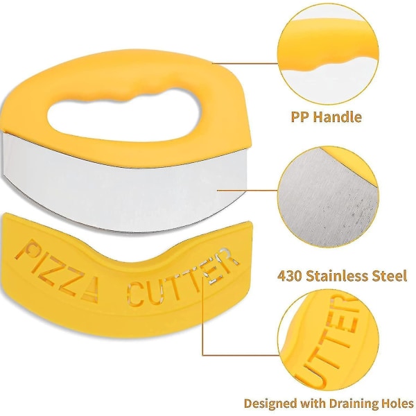 Premium Pizzakutter Matkutter Rustfritt Stål