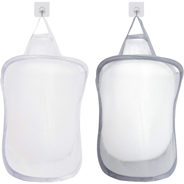 Vasketøjskurv, Pop Up Vasketøjsopbevaringskurv Sammenklappelig Vaskepose Hængende Legetøjsopbevaringspose med hånd