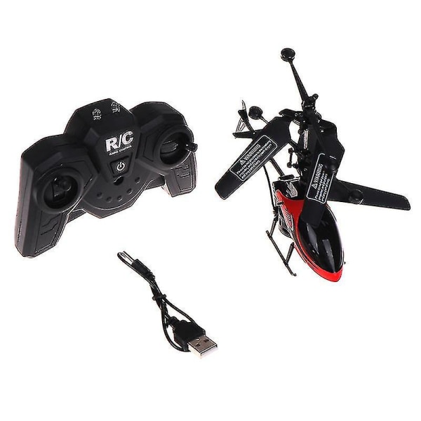 RC Helikopter Mini RC Drone Med Gyro Kollisjonssikker RC Leke For Gutter Barn Gave Red