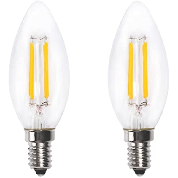 E14 Led glödlampa 4w varm vit 2700k 400lm liten utgåva skruv ljus glödlampa 2 st.