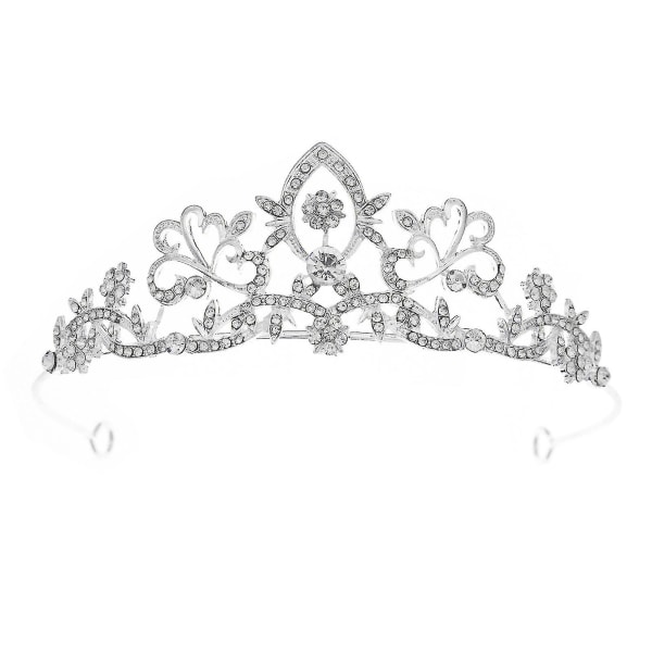 Bridal Crown Flower Tiara Eighteenth Coming Of Age Ceremony Rhinestone Headdress