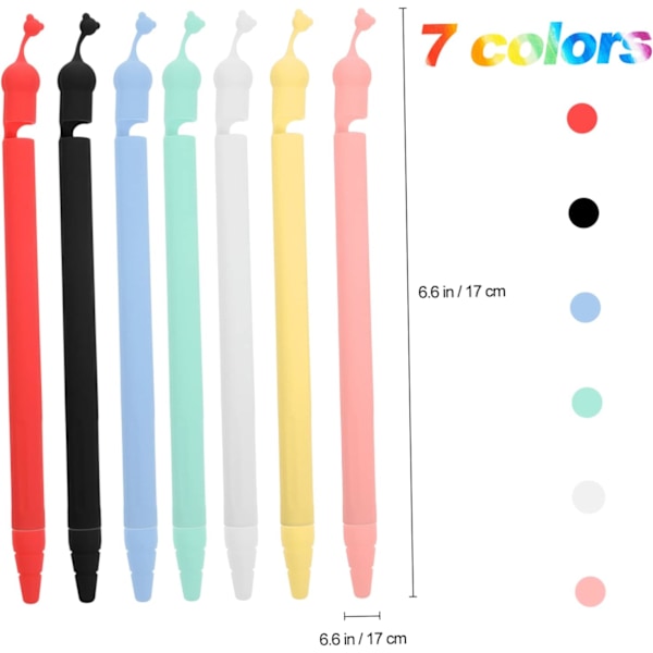 2 stk. Silikone Pen Etui Blyant Ærme Holder Anti-fald Blyant Ærme USB Drev Figurine Blyant Cover