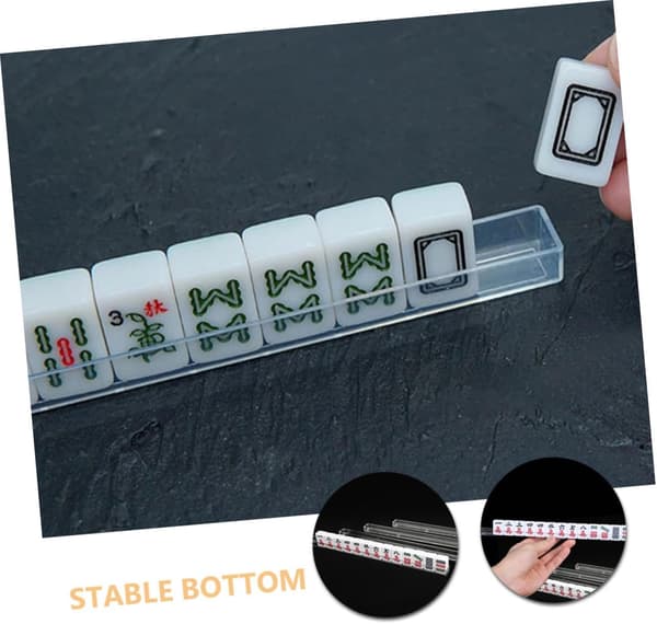 4 st Mini Mahjong Rack Bärbar U-formad brickhållare Effektiv kortplatsorganisatör