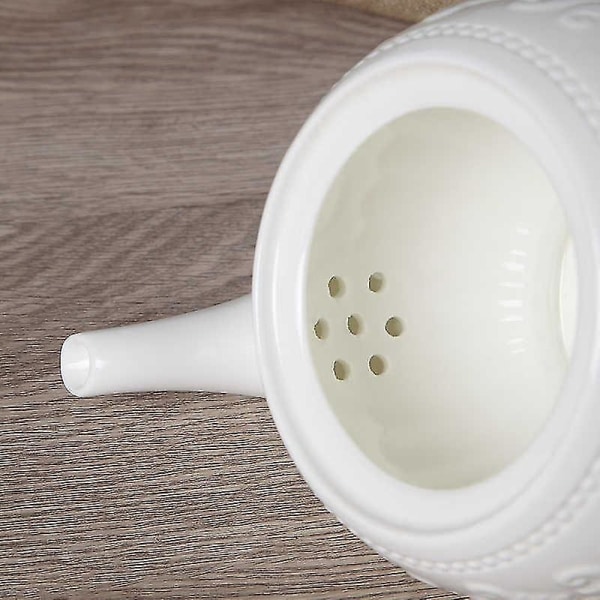 European Lace Creative White Kettle Pottery Teapot