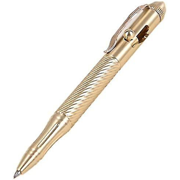 Massiv Messing Gelblækpen Retro Twist Bolt Action Kontor