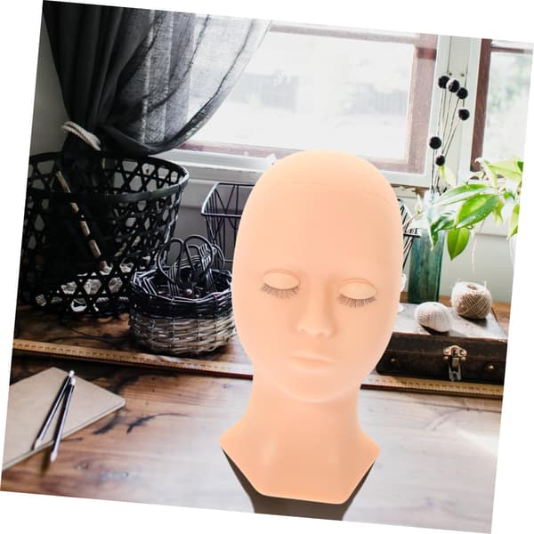 Silikone øjenvippe mannequin hoved øjenvippe extensions model realistiske øjne til vippetræning display