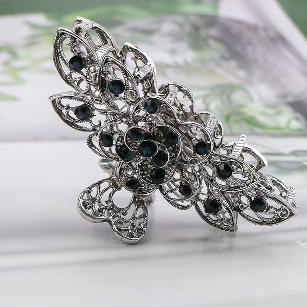 Hårklämma för kvinnor, Retro Chic, Rhinestone, Legering, Elegant