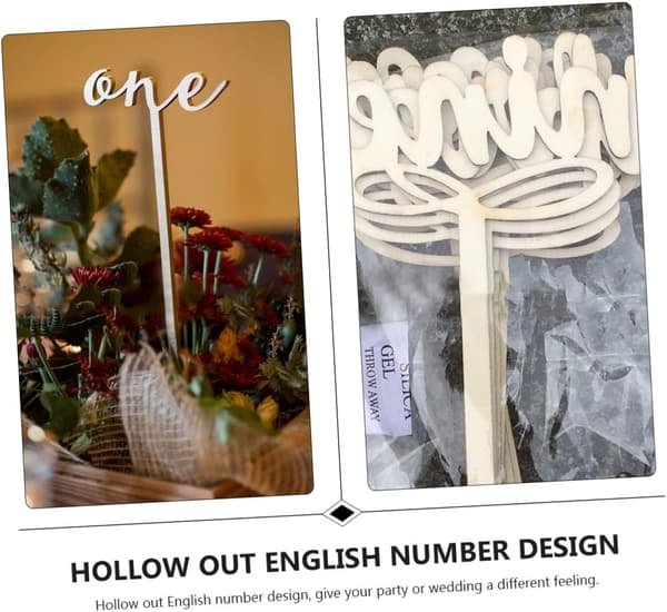 Tall Engelsk Nummer Lett Materiale Syntetisk Design 10 stk Trebord