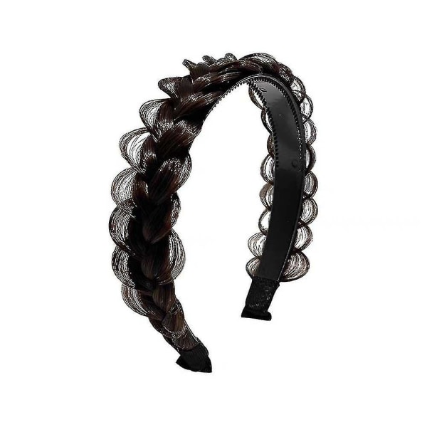Härligt hårband för kvinnor, justerbart hårnål i koreansk stil Fiskbensfläta hårbandshår