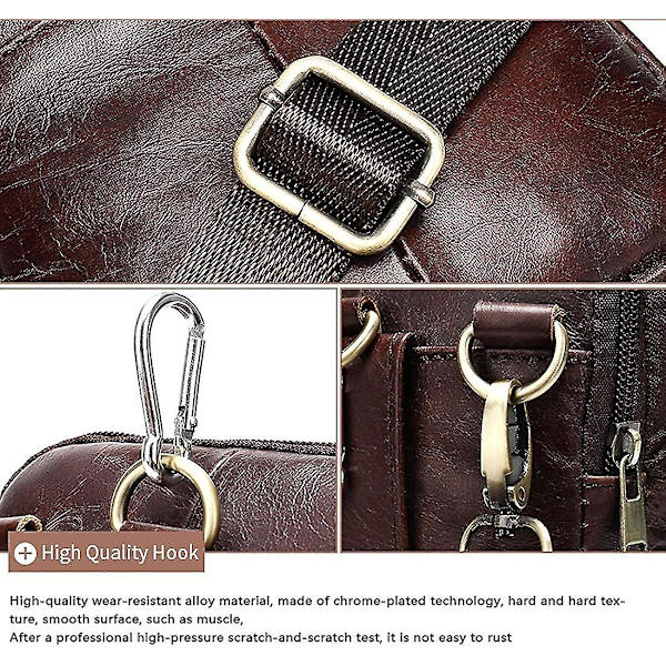 Mænds Læder Mobiltelefon Crossbody Tasker, Mobiltelefon Bæltepose, 6,5\" Lille