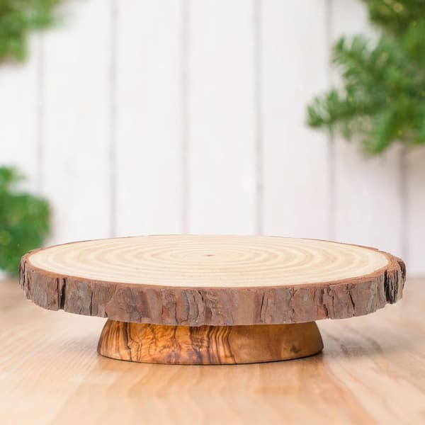 Ubehandlet rund treutskjæring 20-25 cm diameter 2 cm tykke trerunder