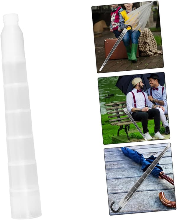 2 stk bærbare paraplyvesker, lette vanntette paraplytrekk i plast