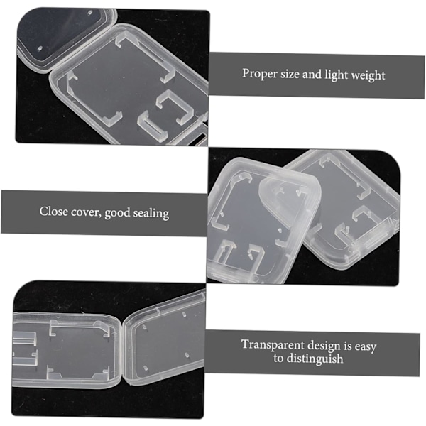 2 set minneskortsförvaringsfodral Kortförvaringsfodral Hållare Plast 24 st * 2