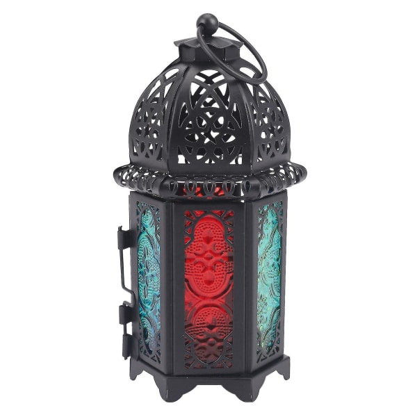 Klassinen marokkolainen koristeellinen tuulilasin kynttilänjalka
