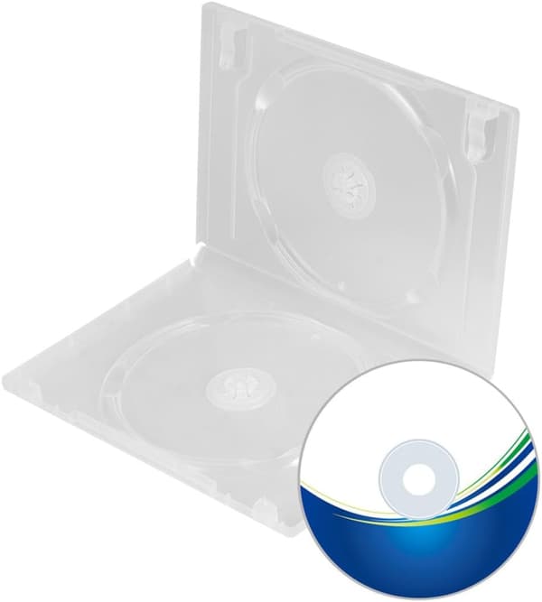 12 st DVD-box CD-förvaringsfodral Plastskydd Dammskyddsförvaring