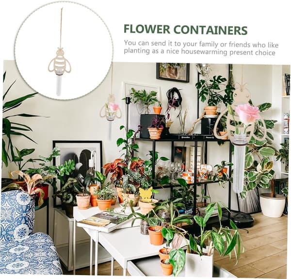 3st Väggmonterad Vas Hängande Blomkrukor Väggmonterad Hydroponisk Planterare