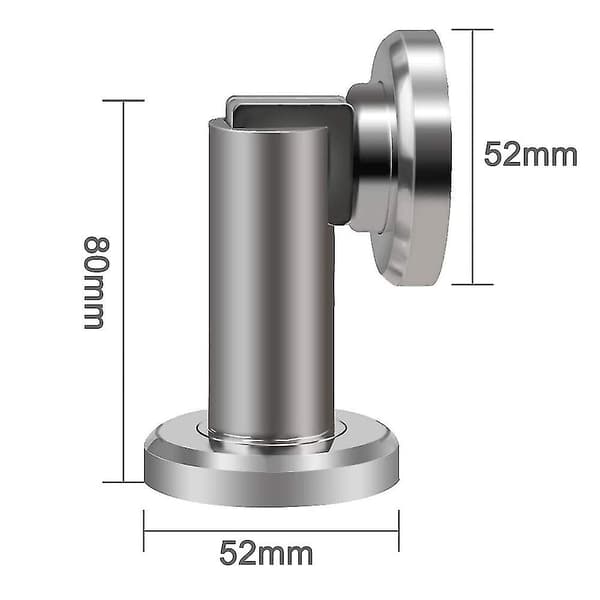 Magnetisk Dørstopper, Børstet Rustfrit Stål Moderne Solid Rigid Dørstopper Babysikker Dørholder Vægge/gulvmontering