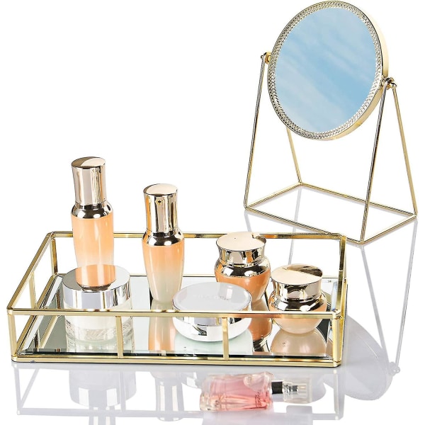 Guld Vanity Mirror Toiletbord Spejl Til Soveværelse Skønhedssalon