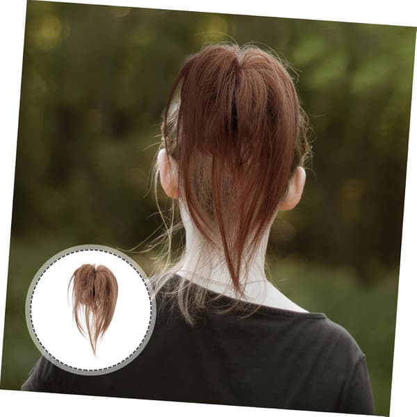 Dameklips parykk syntetisk hårparykk for hårforlengelse ballhode for styling