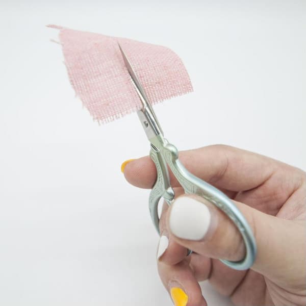 Broderisaks Sæt Med Læderetui Saks Sæt (pink) (1 stk)