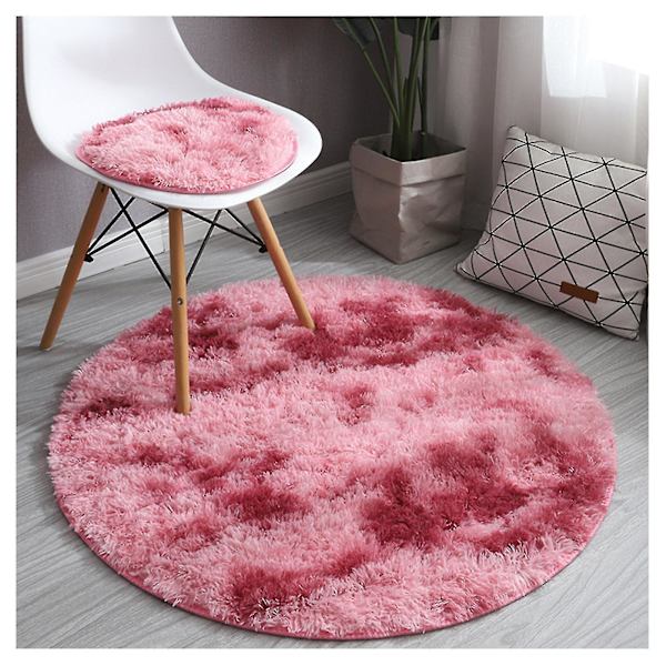 Mjuk Area Matta Fluffig Rund Matta Shaggy Cirkel Matta För Sovrum Vardagsrum Heminredning