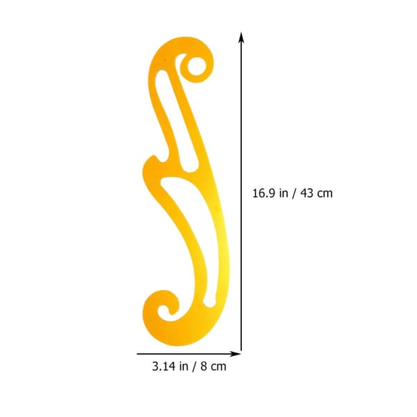 Designer multifunksjonell linjal for klær DIY og ombygging, bærbart solid plast skredderhåndverksverktøy