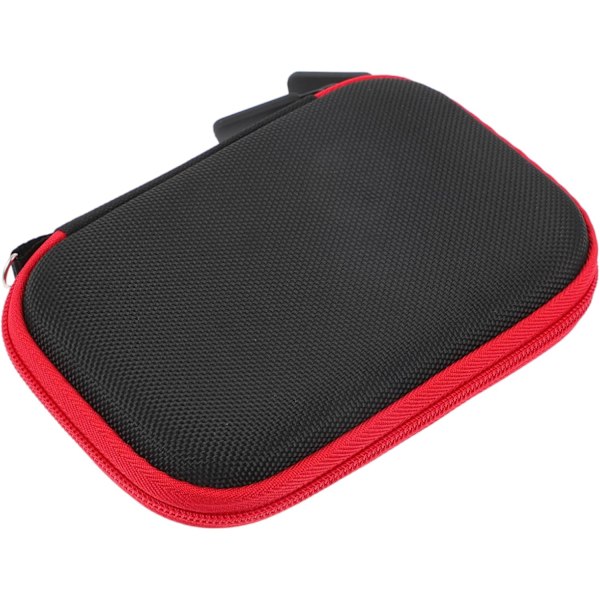 2 stk. Nylon Hovedtelefon Opbevaringsboks til Mini Kamera Harddisk Datakabel Sort Lynlåsetui