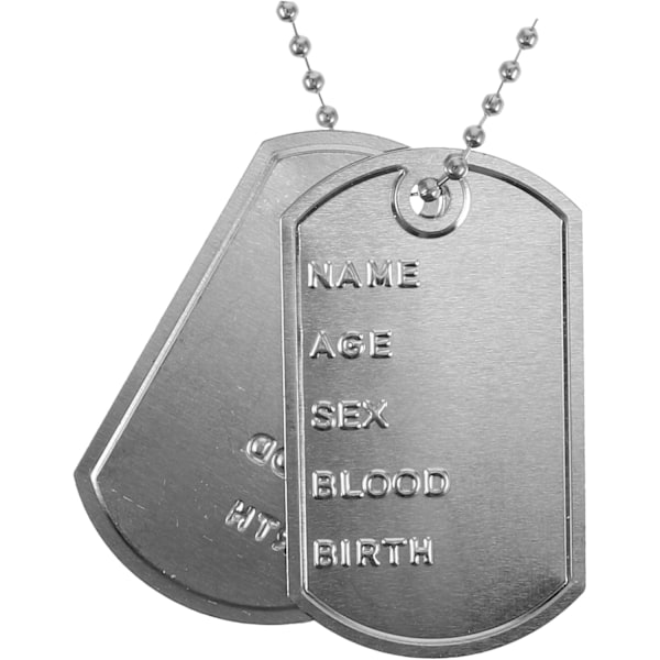 Dog Tag -kaulakoruketju, miesten muotiasuste Halloween-juhliin, tyylikäs