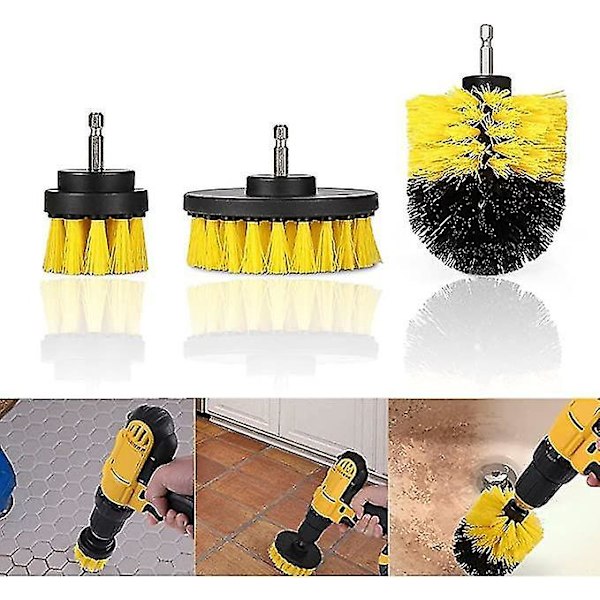 3-pack Elektrisk Borstborste Kraftrengörare Badkar Rengöringsmedel