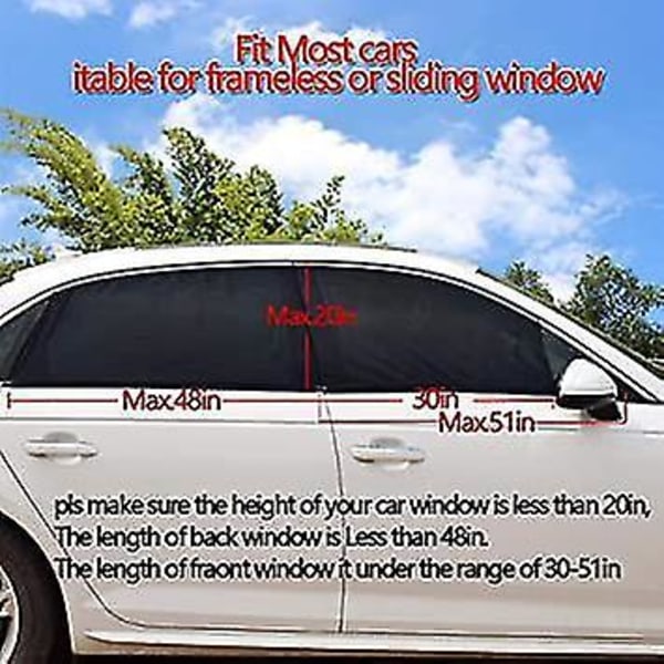 Car Window Shade Kids 4 Pack Sun Shade UV-strålebeskyttelse