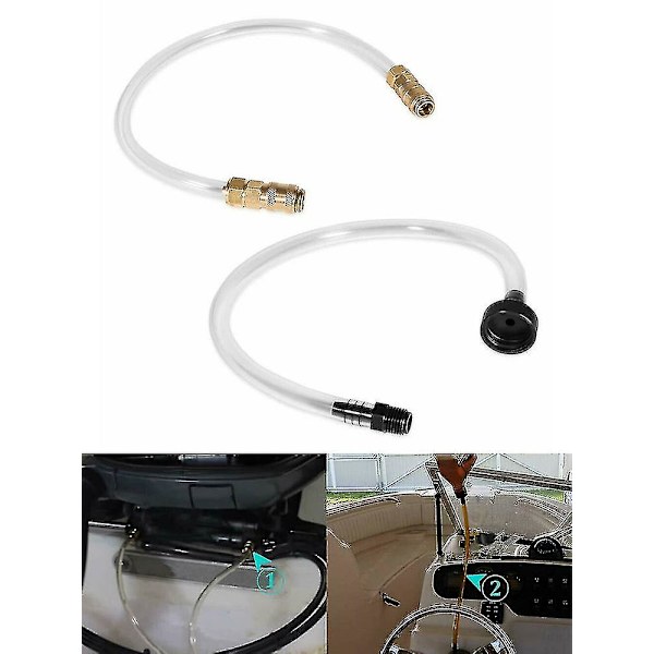 Fyllningssats för blödning av Seastar hydrauliska styrsystem Bryggrör + Slang svart + guld 2 st