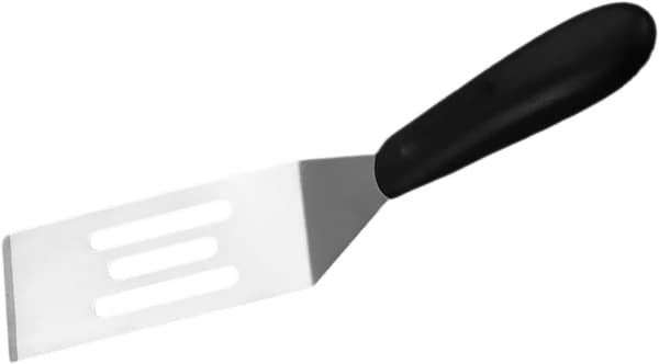 Sølv rustfritt stål non-stick wokspatel bærbar grytespatel
