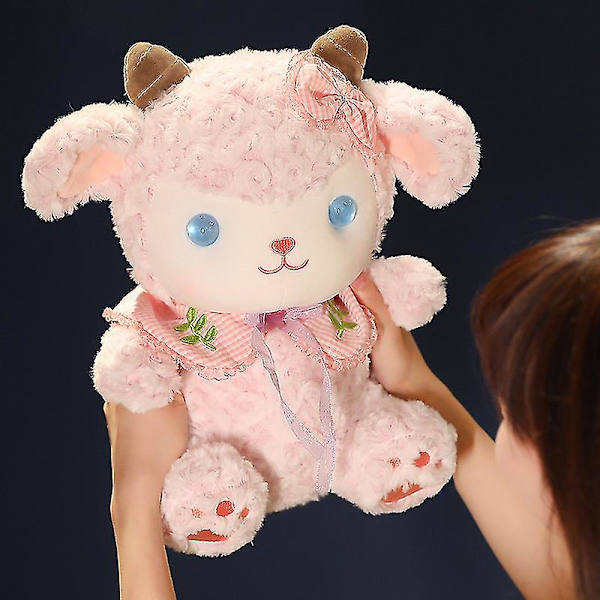 1 st 22-60cm Kawaii Lolita Plyschdocka Söta får Fyllda Mjuka Leksaker Flickig Dekoration Barn 22cm Pink
