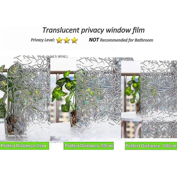 3d vindusfilm regnbueeffekt for dekorasjon og personvern Anti-uv glassvindu F