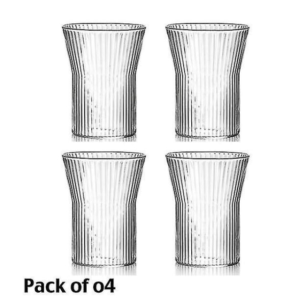 4kpl Ripple Whisky Glasses Water Juice Glass Cup Set